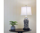 [Free Shipping]DORNE Classic Antique Cut Lamp with Harp Shade Silver