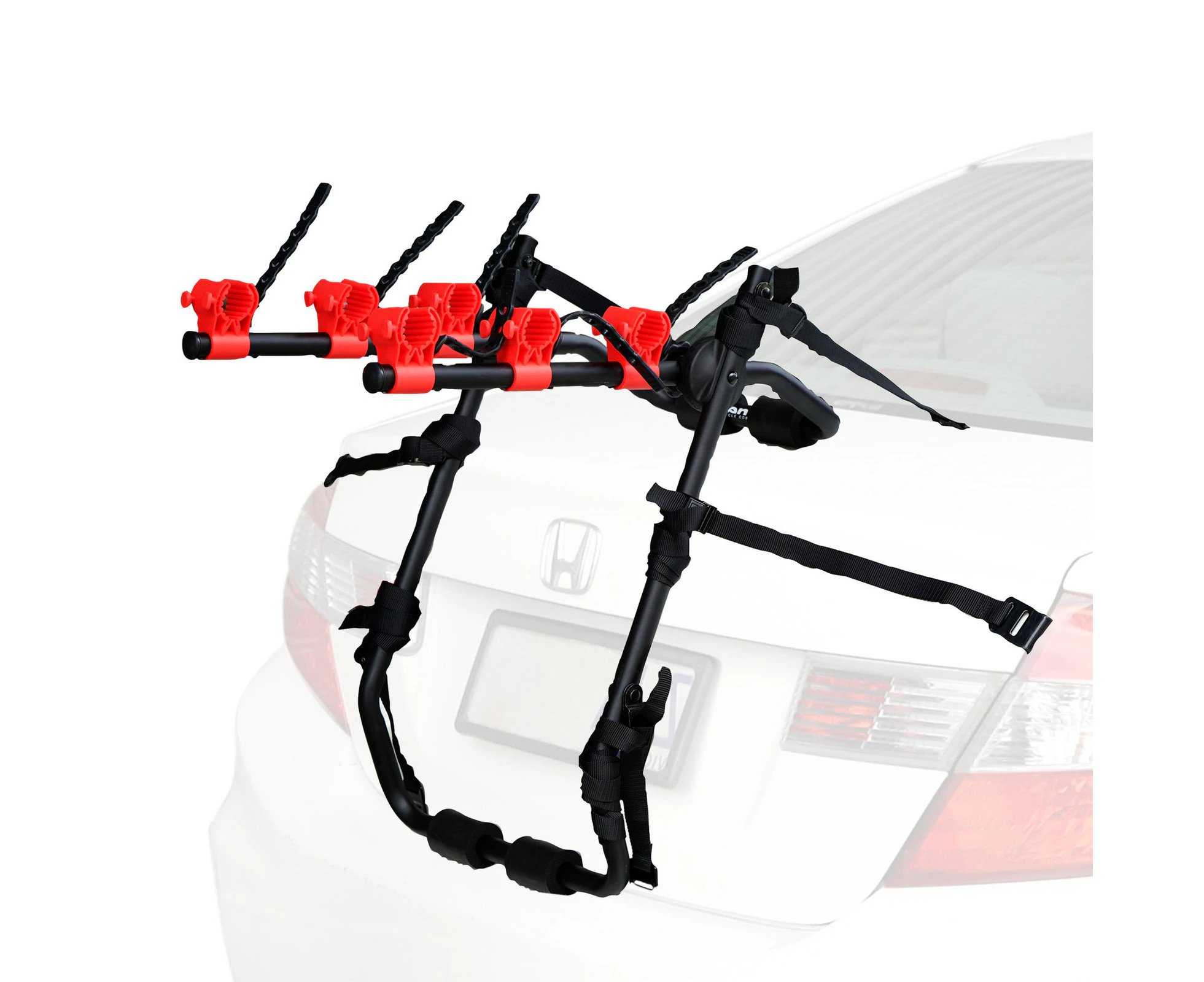 Venzo 3 Bike Rack For Car SUV Universal Carrier  - Bicycle Trunk Mount Rear Racks -Sedan, Hatchback, Small SUV