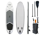 Easy Go Grey Inflatable Stand Up Paddle Board Sup Surfboard 126" Kayak Paddle