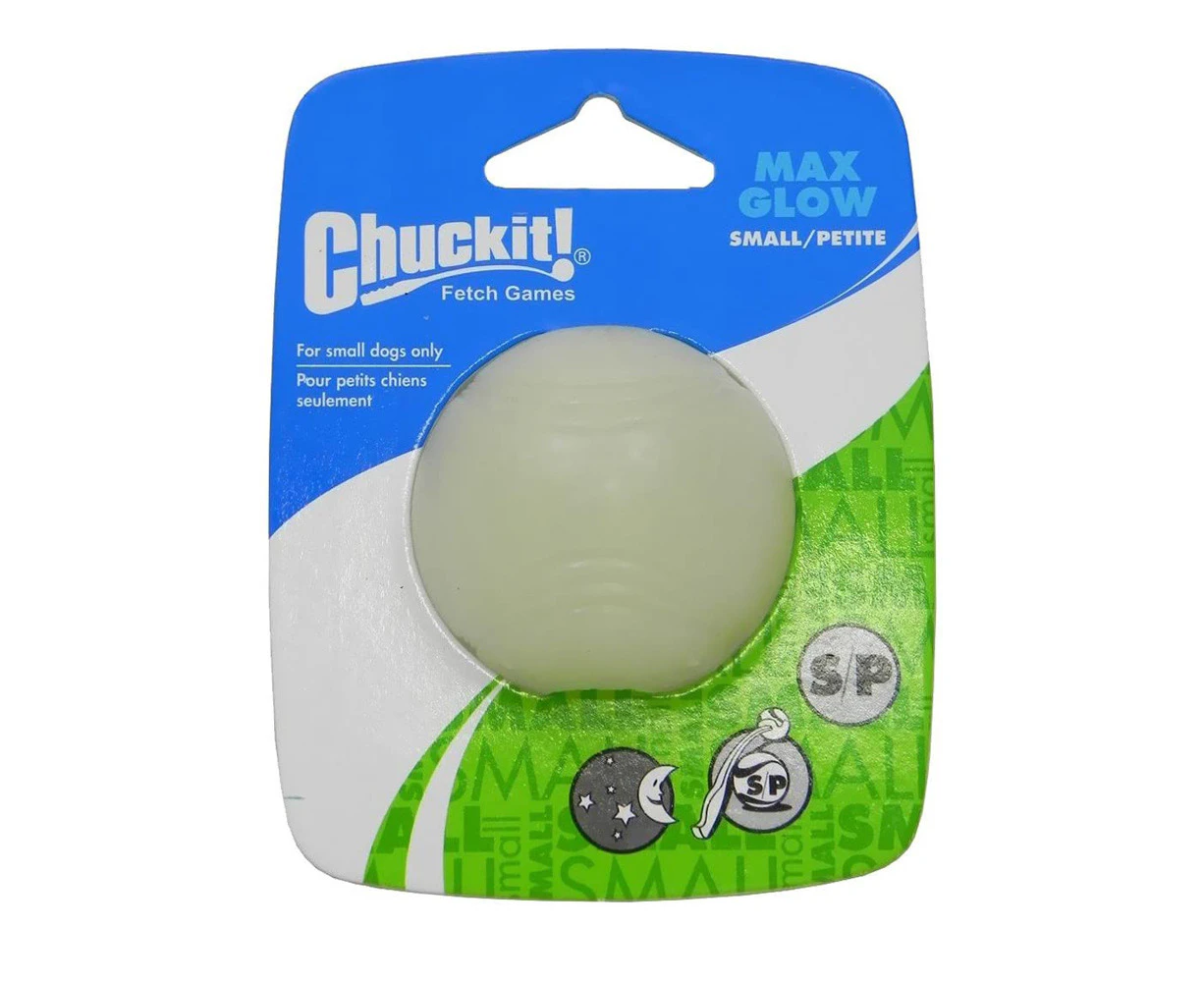 Chuckit Max Glow Ball Throw & Fetch Dog Toy Small 5cm