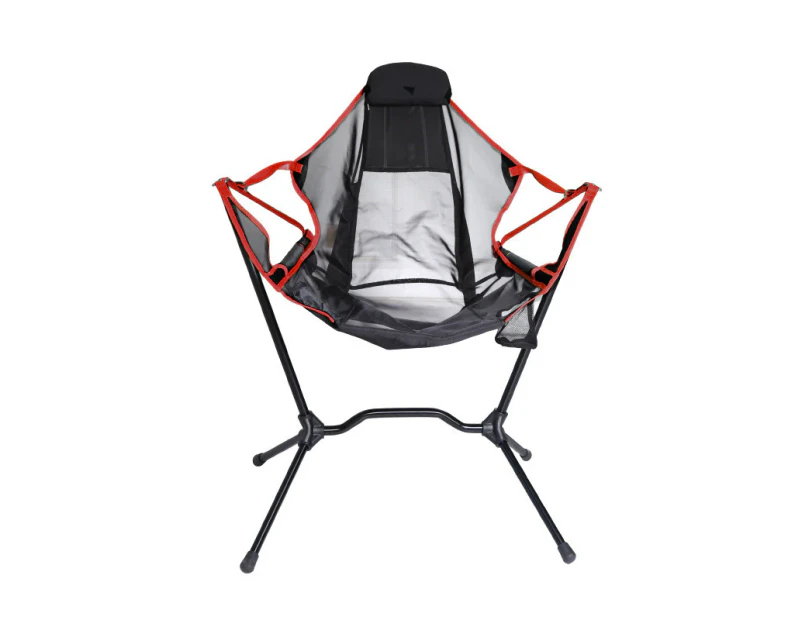 Aluminum Alloy Folding Camping Rocking Swing Chair Outdoor Hiking Chair Red