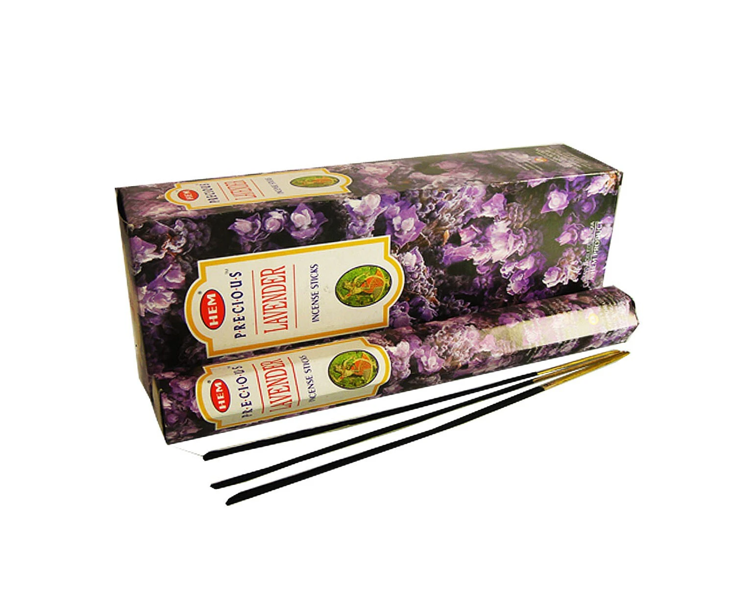 120 Precious Lavender Incense Sticks Bulk Pack, HEM, Zen Aromatherapy, 6 Boxes of 20 Sticks