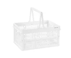 6 x COLLAPSIBLE MED CARRY SHOPPING BASKETS Stackable Organiser Container Drawer Box Foldable Bins Basket Bins Wardrobe Closet Organizer Cloth Basket