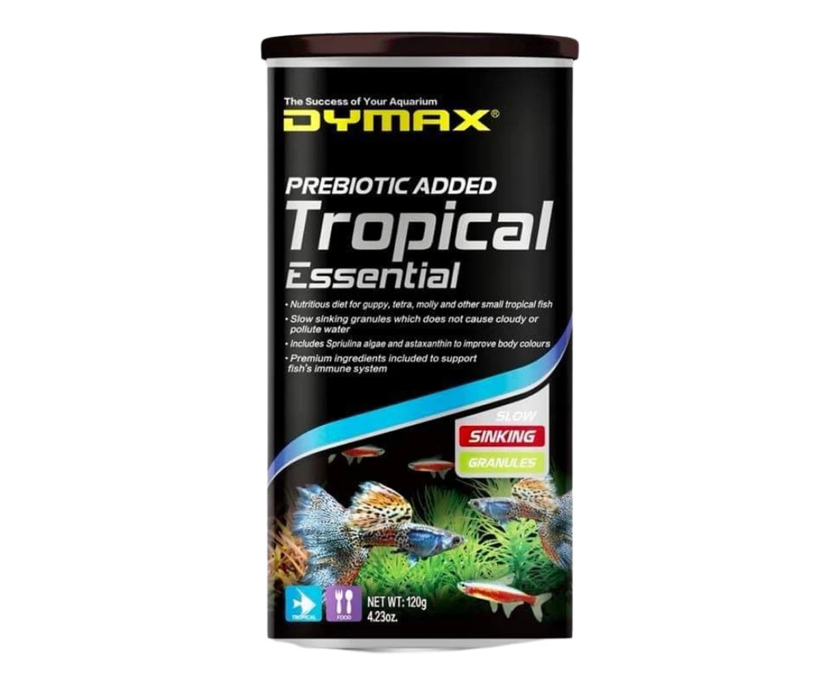 Dymax Tropical Essential Fish Food Granules Premium Sinking Guppy Food120G