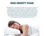 Single Size Bed Euro Spring High Density Foam Mattress Medium Firm 30cm