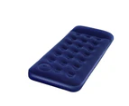Single Size Inflatable Air Bed Mattress 22CM Built-in Foot Pump - Navy - Blue