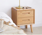 MIUZ Bedside Table Bed Side Tables Drawers Side Tables Solid Timber American Oak Wood Nightstand