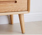 MIUZ Bedside Table Bed Side Tables Drawers Side Tables Solid Timber American Oak Wood Nightstand