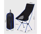 High Back Aluminum Alloy Folding Camping Camp Chair Outdoor Hiking Chair Red