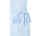 Mountain Warehouse Sunshine Womens Button Dress Ladies Lightweight Casual Gown - Blue