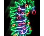 Bent Christmas Tree 150cm Rope Light Motif - Red, Green