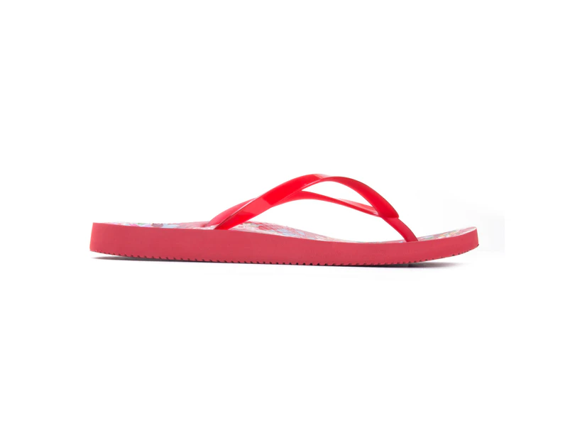 Vionic Women's Noosa Toe Post Sandal - Red Floral