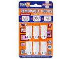 6pce Self Adhesive Removable Hooks - 300g Suitable For Photos, Frames