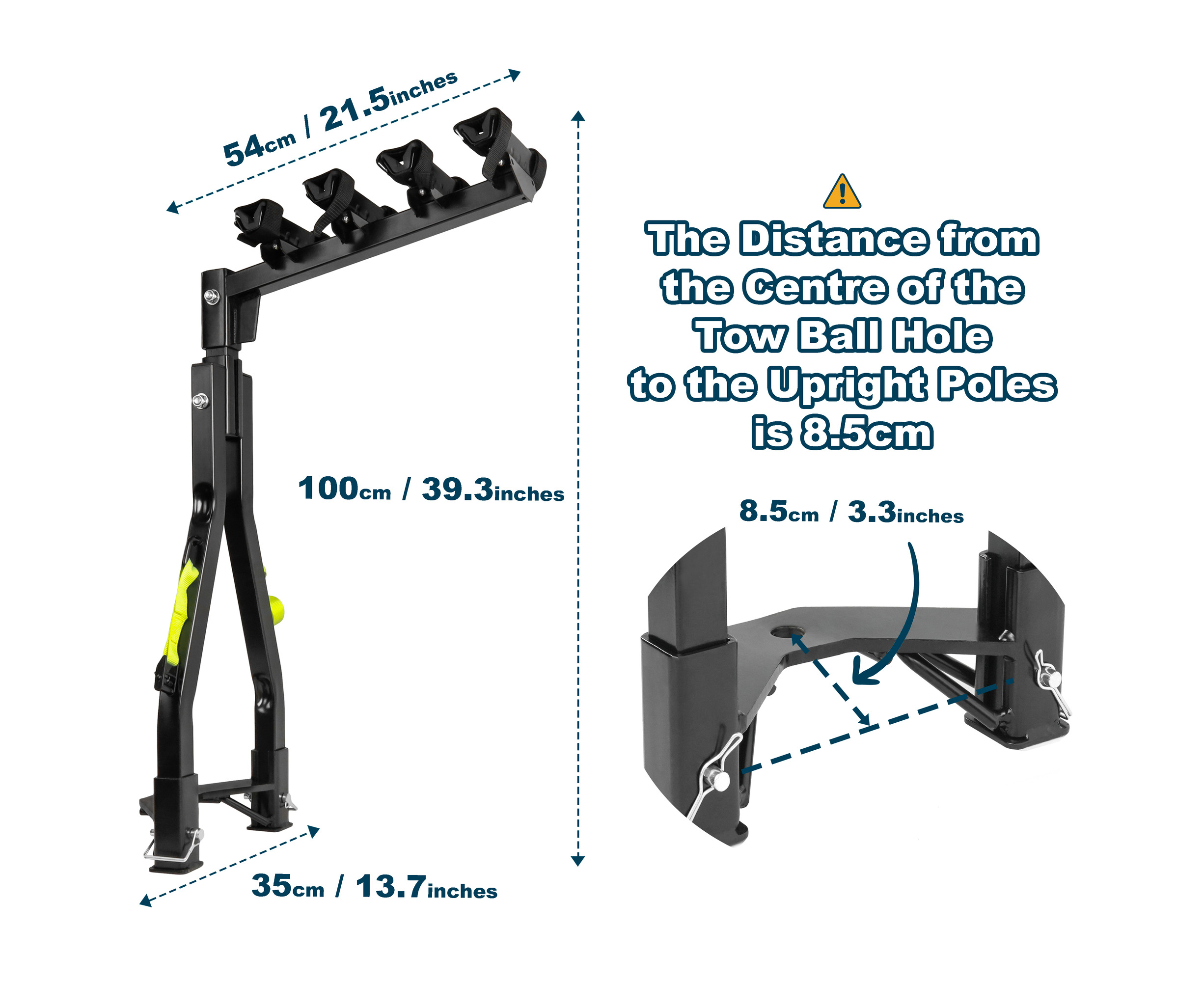 Tow ball bike store rack kmart