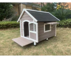 YES4PETS L Timber Pet Dog Kennel House Puppy Wooden Timber Cabin