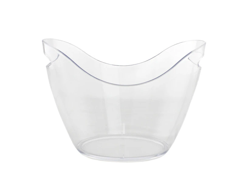 Ice Bucket Acrylic Drink Tub Curved - Clear 4Ltr