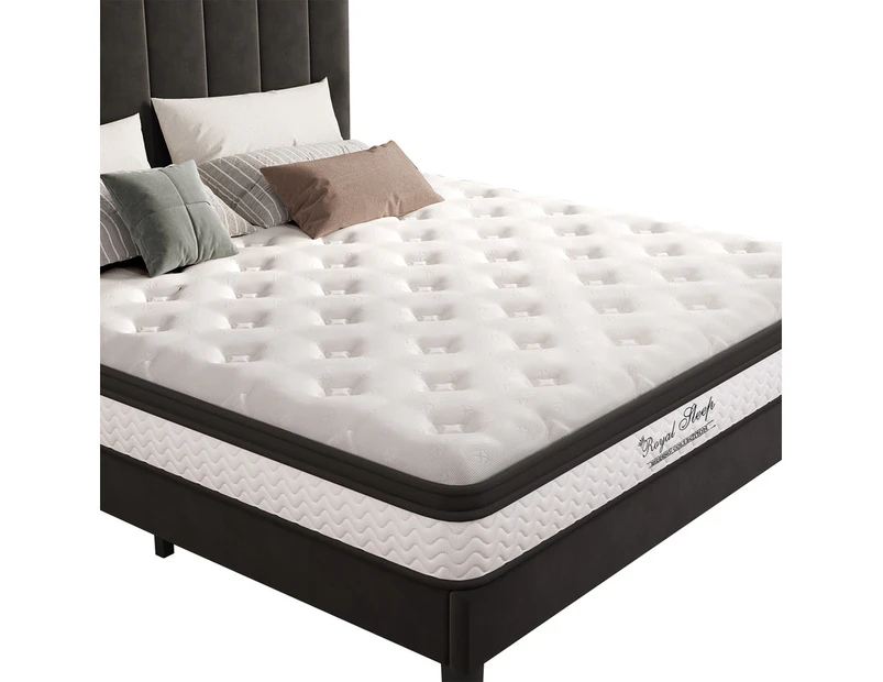 Royal Sleep Queen Size Bed Mattress Memory Foam Bonnell Spring Medium Firm 21cm