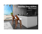 Alfordson 4x Swivel Bar Stools Eden Kitchen Wooden Dining Chair WHITE
