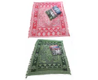 Red & Green Throw Rugs Set Table Cloth, Picnic, Camping Blanket 180x200cm - Red