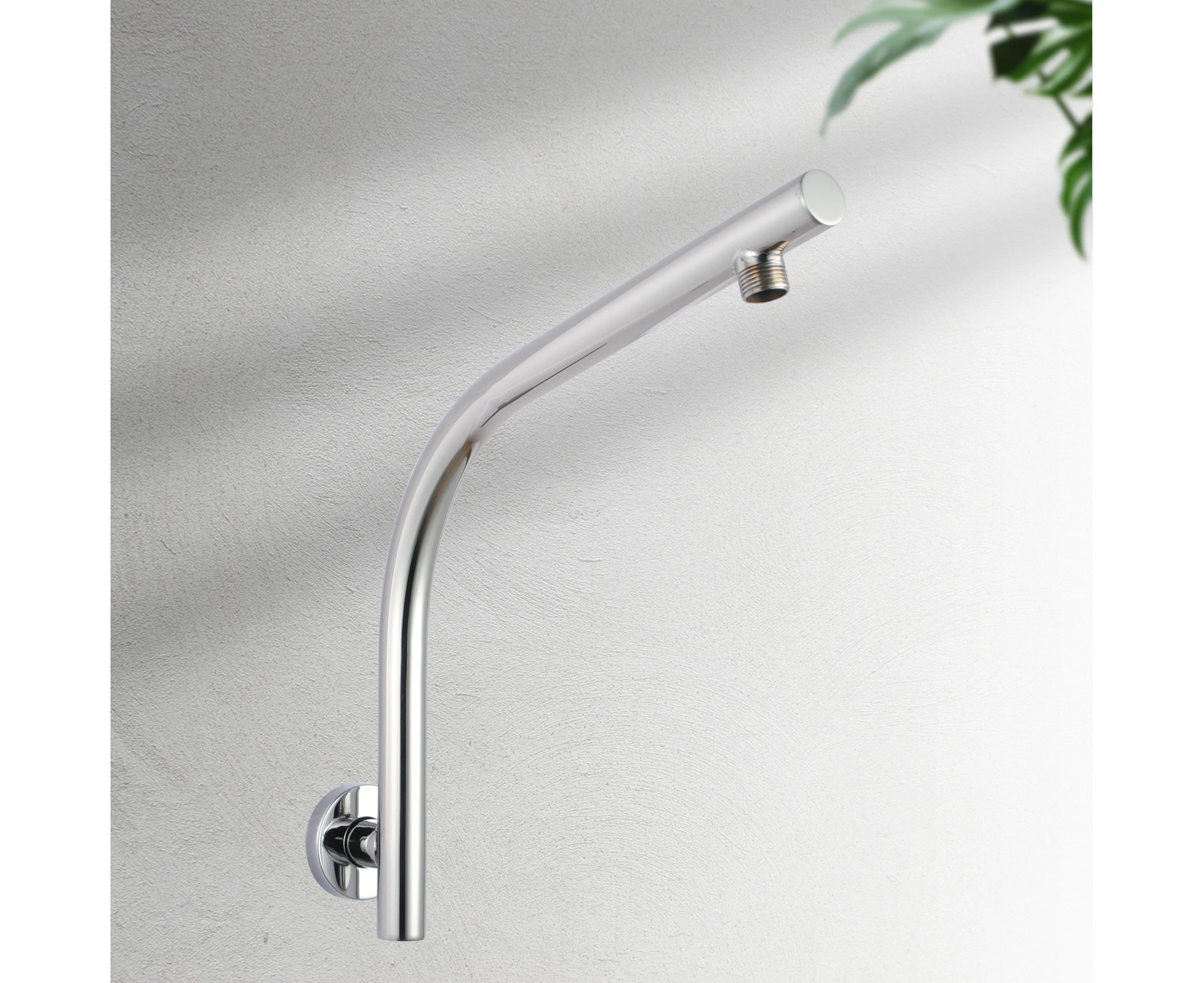 Gooseneck Wall Shower arm Round Chrome Wall Mounted Shower Rail