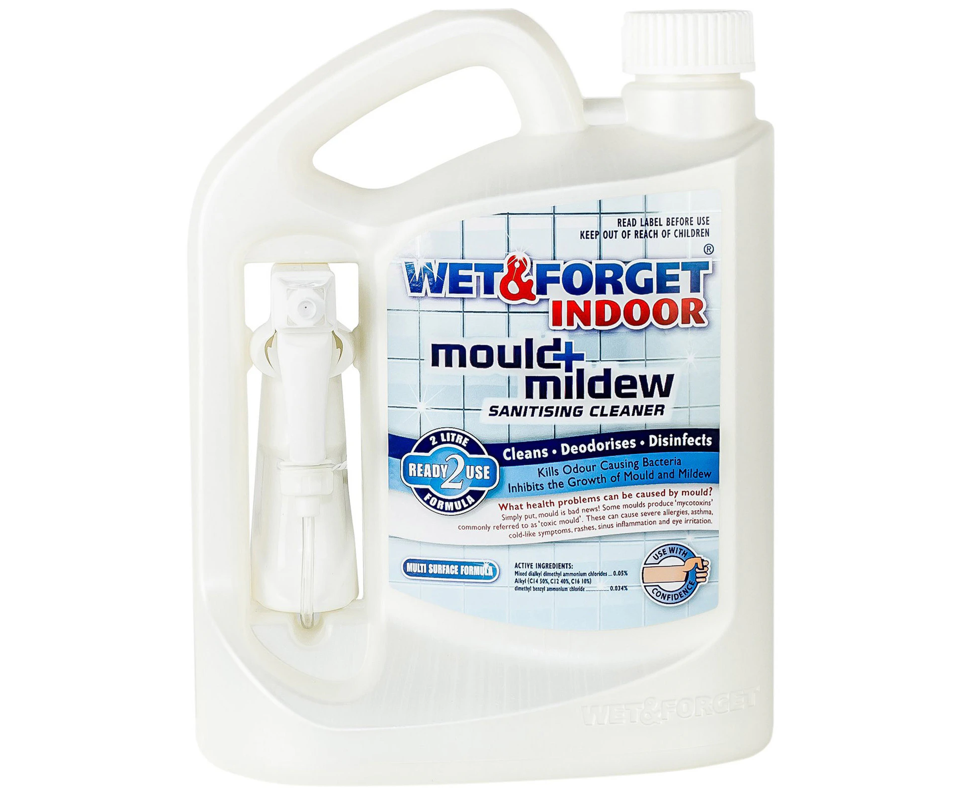 Wet & Forget 2L Indoor Mould & Mildew Sanitising Cleaner