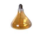 Edison LED Light Globe Bulged 4 Watt Filament Bulb 16cm E27 Amber Warm White - Clear