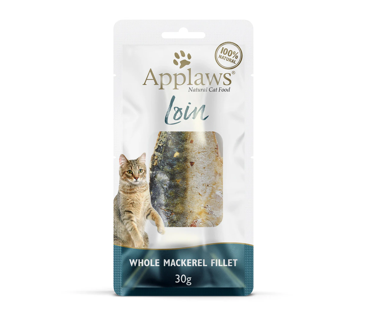 Applaws Cat Food Natural Treat Mackerel Loin 30g 18 Pack