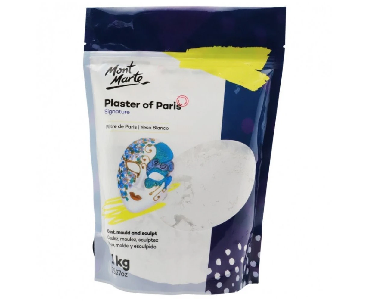 Mont Marte Plaster of Paris 1kg Powder, Hobby Casting, Moulding & Sculpting