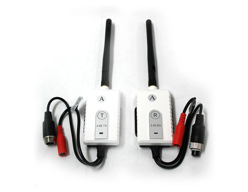 Elinz Channel 2 Digital Wireless Receiver Transmitter 2.4GHz for 4PIN Reversing Camera Monitor