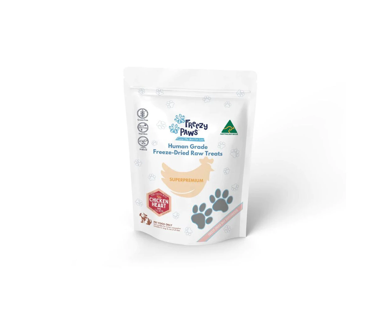 Freezy Paws Freeze Dried Chkn Heart & Salmon Treats 100G