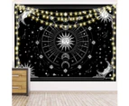 Wall Tapestry  Sun and Moon Tapestry Psychedelic Black and White Tapestry Wall Hanging Tapestry Mystic Stars Space Tapestry for Bedroom Living Room Dorm De