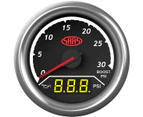 SAAS dual boost gauge 2" black 0-20psi for Toyota Hilux LN85 2L 2.4 Diesel - Black