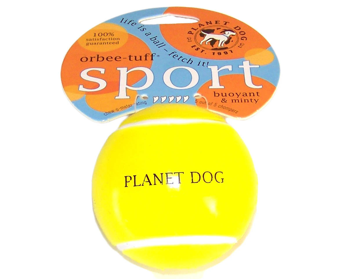 Planet Dog Orbee Tuff Tennis Ball Tough Dog Toy - Perfect size for Standard Chuckits