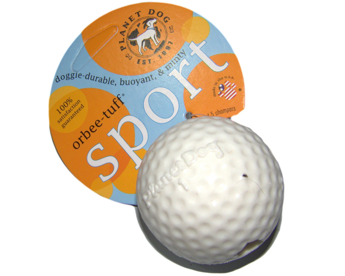 Planet Dog Durable Treat Dispensing & Fetch Dog Toy - Golfball