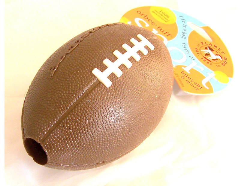 Planet Dog Durable Treat Dispensing & Fetch Dog Toy - Football