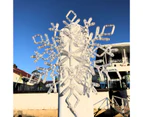 Snowflake Cool White & Warm White Motif 90cm - White, Warm White