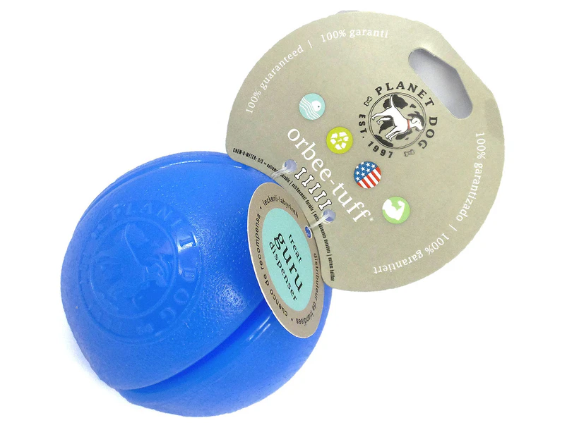 Planet Dog Orbee Tuff GuRu Treat Dispenser Ball [Colour: Blue]