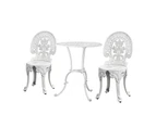 Livsip Outdoor Dining Setting Chairs Table 3 Piece Bistro Set Cast Aluminum Patio Garden