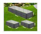 Livsip Garden Bed 320x80x45CM Kits Raised Instant Planter Galvanised Steel