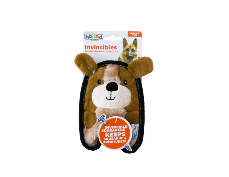 Outward Hound Invincibles Minis Squeakers - Puppy Brown - Small