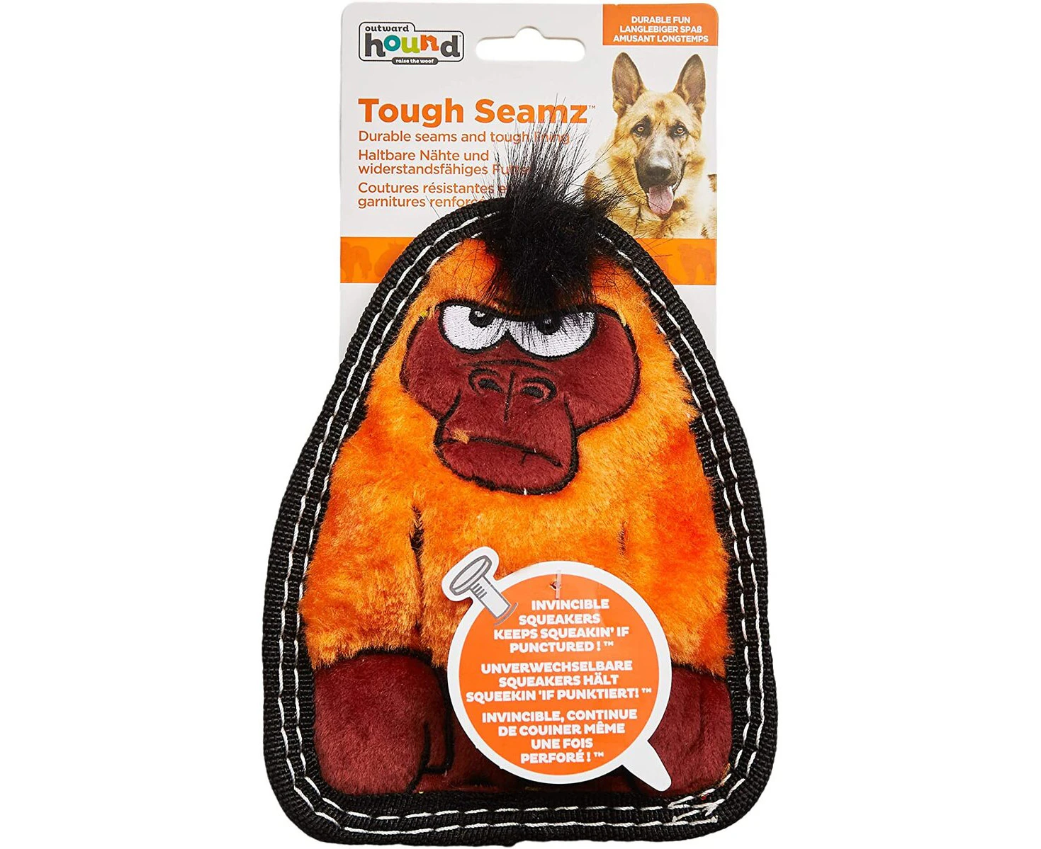 Tough Seamz Dog Toy (Gorilla)