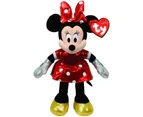 TY Sparkle Disney Minnie Mouse 8" Beanie Baby - New, With Tags