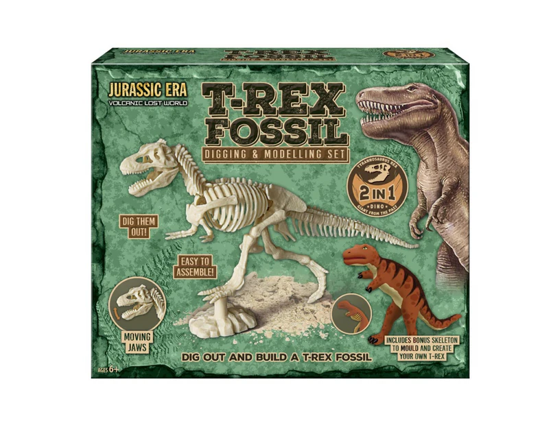 T-Rex Fossil Digging and Modelling Set (2 in 1)
