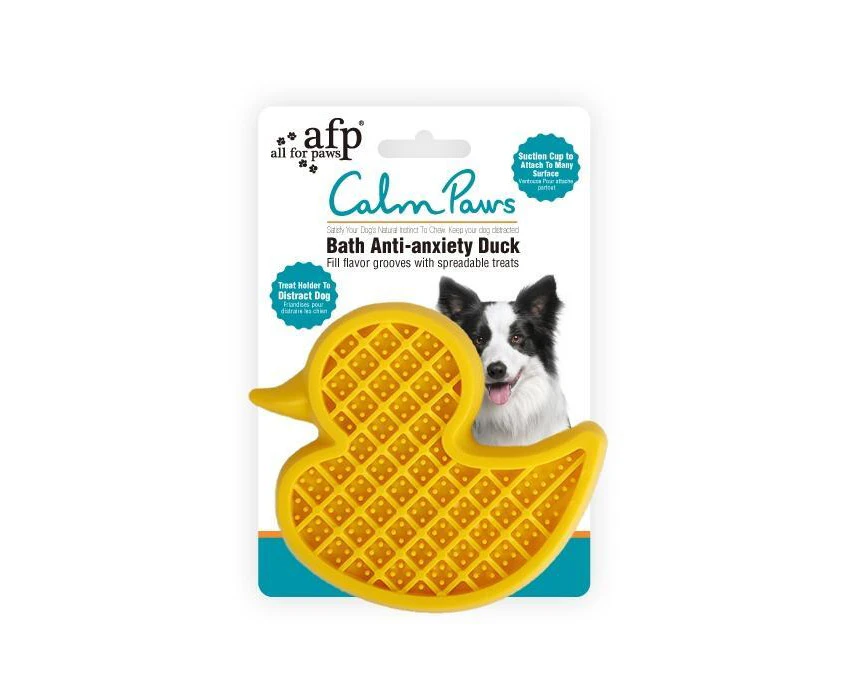 Dog Bath Time Calming Lick Mat - Suction Duck - Food Treat Feeder