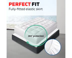 Single Bed Mattress Topper Bamboo Fibre Pillowtop Protector 5cm Thick Soft