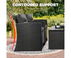 Livsip  4-Piece Outdoor Lounge Furniture Set Wicker Patio Furniture Setting