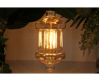 Edison LED Light Globe Hexagonal 4 Watt Filament Bulb 27cm E27 Amber Warm White - Clear