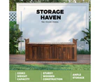 Livsip Outdoor Storage Box Garden Bench XL Wooden Chest Tool Container Cabinet 126x52x54CM