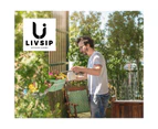 Livsip Outdoor Storage Box Garden Bench XL Wooden Chest Tool Container Cabinet 126x52x54CM