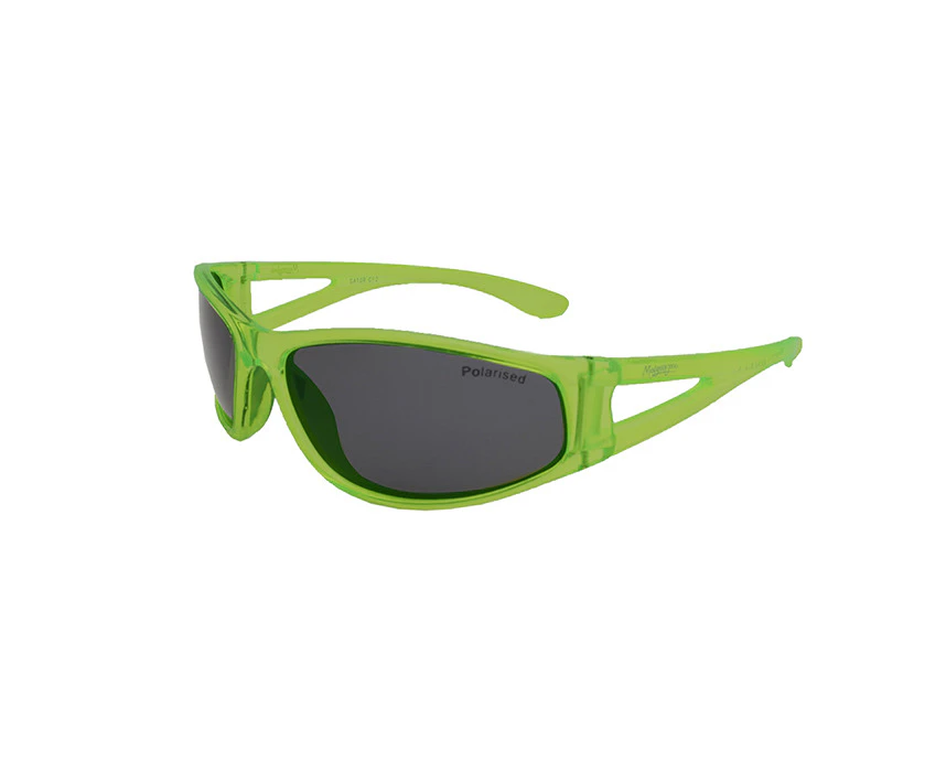 Mangrove Jacks Kids Gator C12 Transparent Neon Green / Smoke Polarised Lenses